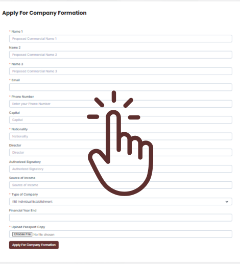 Step by step of company registration